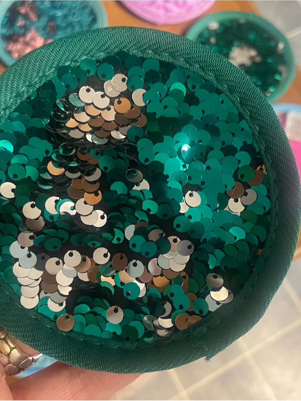 10 Colorful Round Sensory Pads - Sequins & Textured Mix